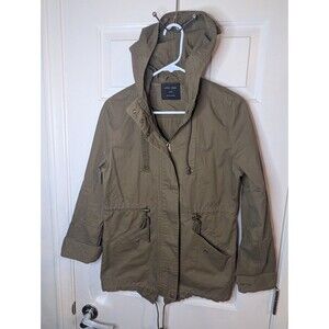 Love Tree Womens Small Olive Green Military Outdoor Safari Hooded Field Jacket